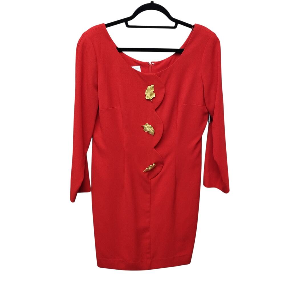 Vintage Santa Fe By Jim Tremblay Womens Dress 12 Leaf Buttons Classic Career